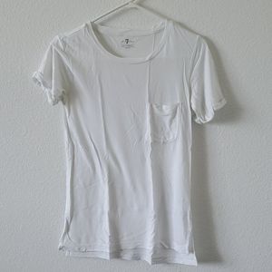 7 For All Mankind White T XS